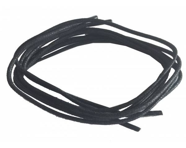 Black Round Wax Thin Shoelaces Black Round Wax Thin Shoelaces