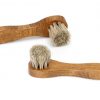 Horse hair wooden brush